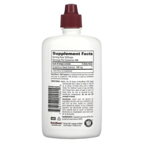 Thành phần vi chất của NutriBiotic Vegan GSE Grapefruit Seed Extract Liquid Concentrate 4 fl oz (118 ml) 728177010010