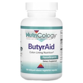 Thực phẩm chức năng Nutricology ButyrAid 100 Delayed-Release Vegetarian Capsules 713947502208
