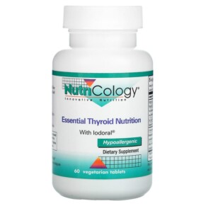 Thực phẩm chức năng Nutricology Essential Thyroid Nutrition with Iodoral 60 Vegetarian Tablets 713947576704