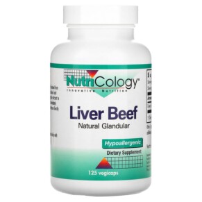 Thực phẩm chức năng Nutricology Liver Beef Natural Glandular 125 Vegicaps 713947504707