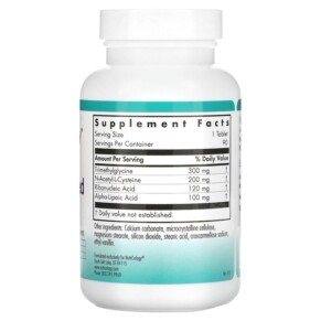 Thành phần vi chất của Nutricology NAC Enhanced 90 Tablets 713947559608