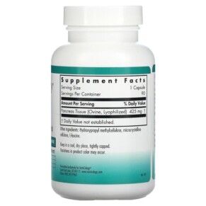 Thành phần vi chất của Nutricology Pancreas Natural Glandular (Lamb) 90 Vegicaps 713947516304