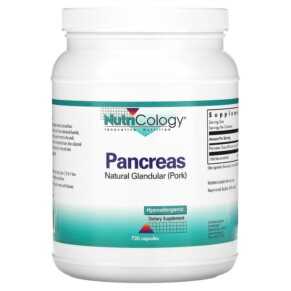 Thực phẩm chức năng Nutricology Pancreas Natural Glandular (Pork) 720 Capsules 713947516502
