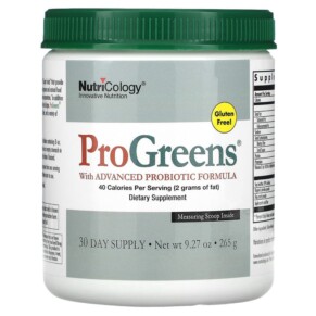 Thực phẩm chức năng Nutricology ProGreens with Advanced Probiotic Formula 9.27 oz (265 g) 713947515406