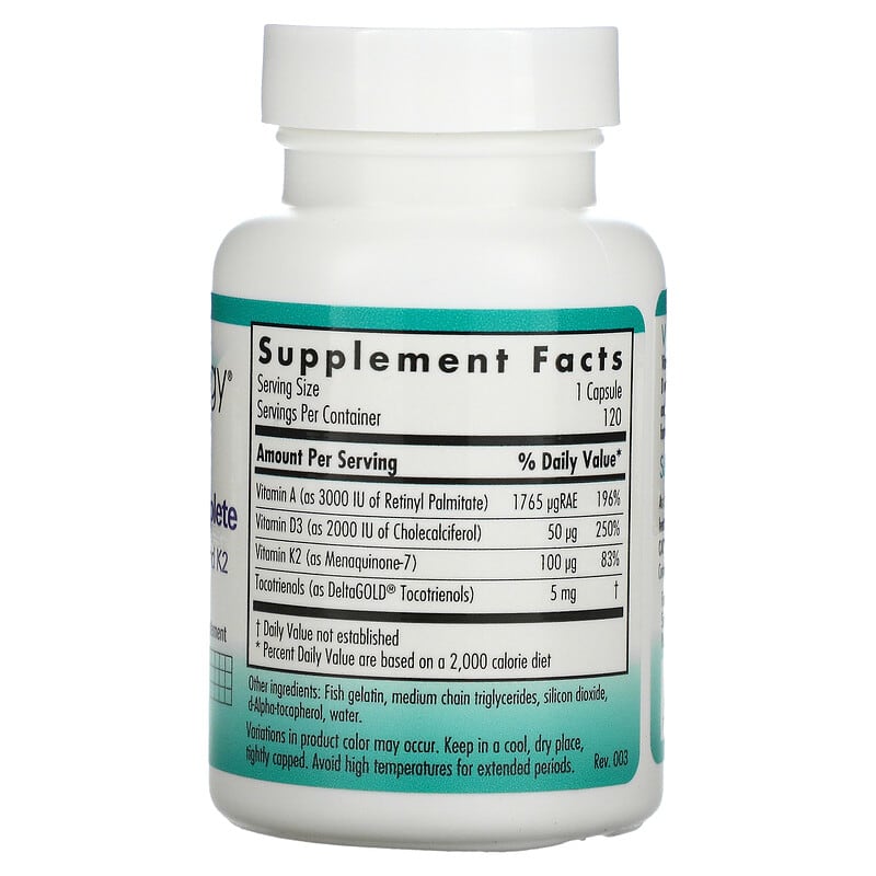 Nutricology Vitamin D3 Complete 120 Fish Gelatin Capsules 2 Thành phần vi chất của Nutricology Vitamin D3 Complete 120 Fish Gelatin Capsules 713947572409