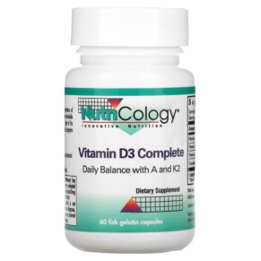 Thực phẩm chức năng Nutricology Vitamin D3 Complete 60 Fish Gelatin Capsules 713947563803
