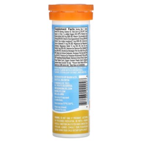Thành phần vi chất của Nuun Hydration Immunity Effervescent Immunity Supplement Orange Citrus 10 Tablets 811660022048