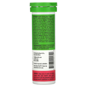 Thành phần vi chất của Nuun Hydration Vitamins Effervescent Vitamin Supplement Strawberry Melon 12 Tablets 811660021720