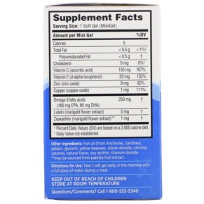 Thành phần vi chất của Ocuvite Eye Health Formula 30 Soft Gels 324208465356