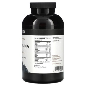 Thành phần vi chất của Ojio Organic Spirulina 500 mg 500 Tablets 845772007044