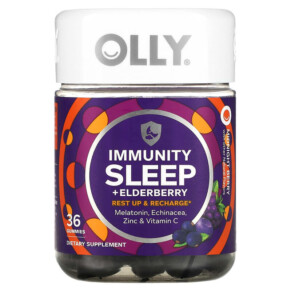 Thực phẩm chức năng OLLY Immunity Sleep + Elderberry Midnight Berry 36 Gummies 850004462157