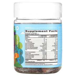 Thành phần vi chất của OLLY Kids Multi + Probiotic Yum Berry Punch 100 Gummies 852933008048