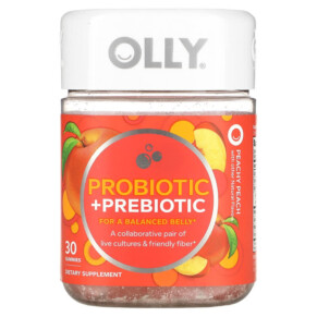 Thực phẩm chức năng OLLY Probiotic + Prebiotic Peachy Peach 30 Gummies 858158005114