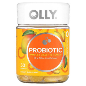 Thực phẩm chức năng OLLY Probiotic Tropical Mango 1 Billion Live Cultures 50 Gummies 858158005138