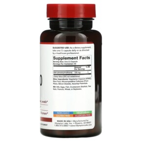 Thành phần vi chất của Olympian Labs DIM-100 60 Vegetarian Capsules 710013039910