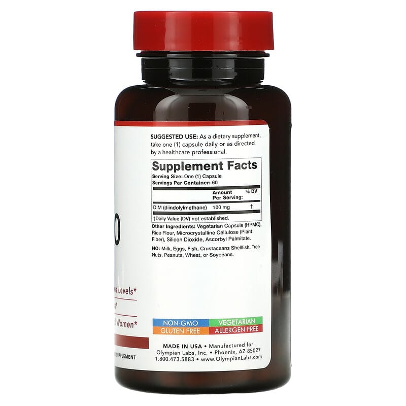 Olympian Labs DIM-100 60 Vegetarian Capsules 2 Thành phần vi chất của Olympian Labs DIM-100 60 Vegetarian Capsules 710013039910