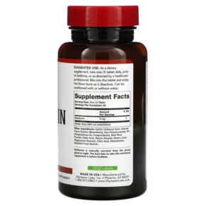 Thành phần vi chất của Olympian Labs Fast Dissolve Melatonin Strawberry 5 mg 60 Fast Dissolve Tablets 710013910349