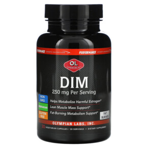 Thực phẩm chức năng Olympian Labs Performance Sports Nutrition DIM 250 mg 30 Vegetarian Capsules 710013001139