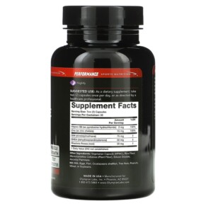 Thành phần vi chất của Olympian Labs Performance Sports Nutrition Testosterone Booster 60 Capsules 710013001078