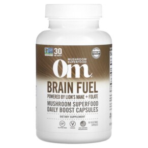 Thực phẩm chức năng Om Mushrooms Brain Fuel 2.000 mg 90 Vegetable Capsules 856210008196