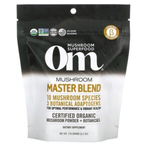 Thực phẩm chức năng Om Mushrooms Certified Organic Mushroom Powder Mushroom Master Blend 6.2 oz (176 g) 850011996218