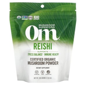 Thực phẩm chức năng Om Mushrooms Certified Organic Mushroom Powder Reishi 7.05 oz (200 g) 850030553270