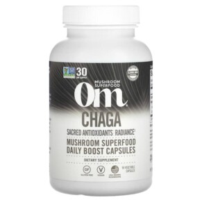 Thực phẩm chức năng Om Mushrooms Chaga 667 mg 90 Vegetable Capsules 856210008226