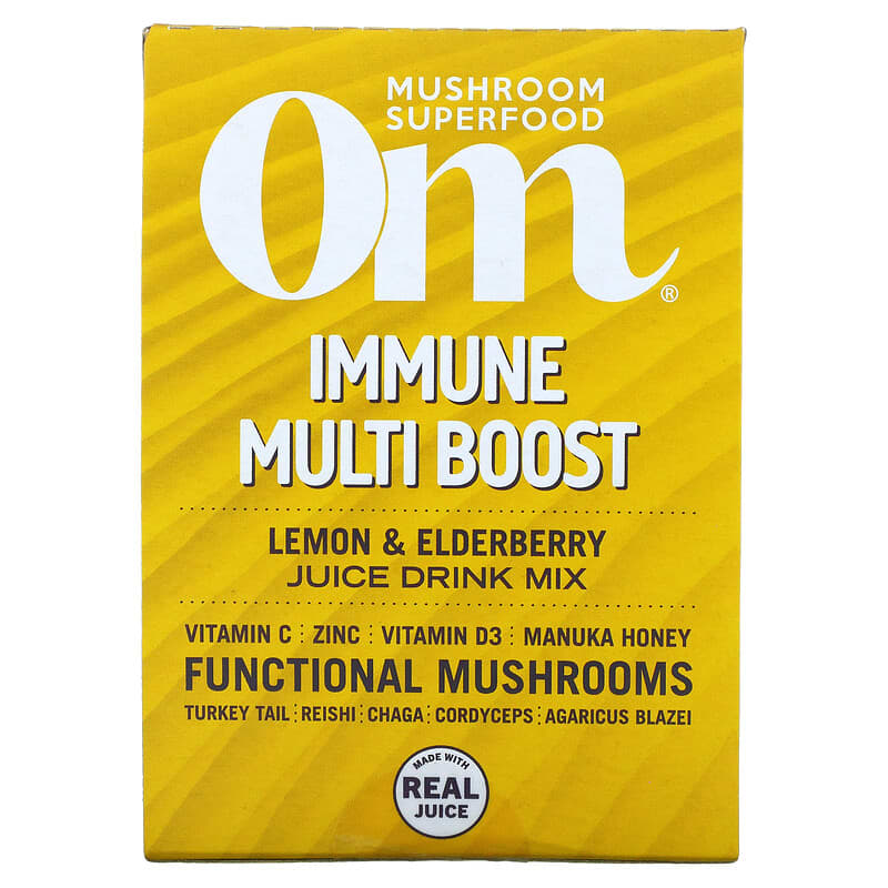 Om Mushrooms Immune Multi Boost Lemon & Elderberry Juice Drink Mix 10 Packets 0.53 oz (15 g) Each 2 Thành phần vi chất của Om Mushrooms Immune Multi Boost Lemon & Elderberry Juice Drink Mix 10 Packets 0.53 oz (15 g) Each 850011996058