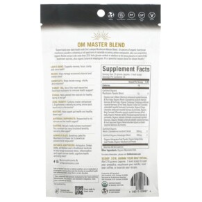 Thành phần vi chất của Om Mushrooms Mushroom Master Blend 3.17 oz (90 g) 856210008974