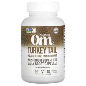 Thực phẩm chức năng Om Mushrooms Turkey Tail 90 Vegetable Capsules 856210008233