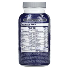 Thành phần vi chất của One-A-Day Men's 50+ Complete Multivitamin/Multimineral Supplement 100 Tablets 016500565338