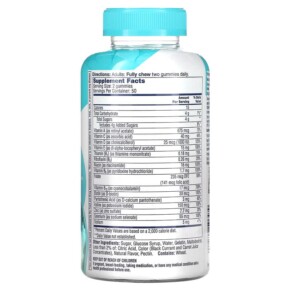 Thành phần vi chất của One-A-Day Multi + Brain Support 100 Gummies 016500596479