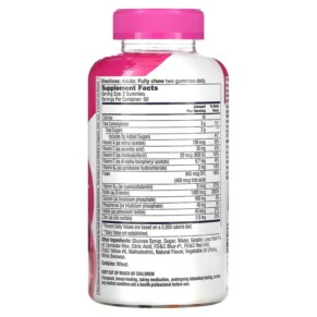 Thành phần vi chất của One-A-Day Multi + Hair Skin & Nails Support 120 Gummies 016500596486