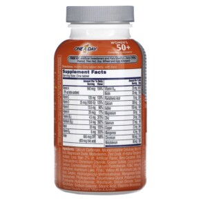 Thành phần vi chất của One-A-Day Women's 50+ Complete Multivitamin 100 Tablets 016500565314
