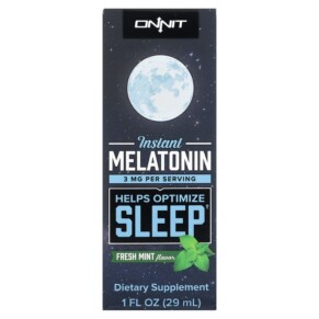 Thực phẩm chức năng Onnit Instant Melatonin Fresh Mint 3 mg 1 fl oz (29 ml) 819444014555