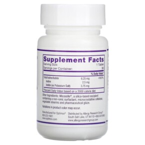 Thành phần vi chất của Optimox Corporation Iodoral IOD 6.25 mg 90 Scored Tablets 350520015054