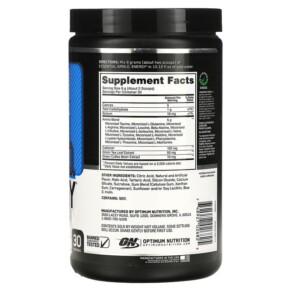 Thành phần vi chất của Optimum Nutrition ESSENTIAL AMIN.O. ENERGY Blue Raspberry 9.5 oz (270 g) 748927026825