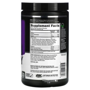 Thành phần vi chất của Optimum Nutrition ESSENTIAL AMIN.O. ENERGY Concord Grape 9.5 oz (270 g) 748927026658