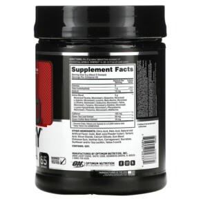 Thành phần vi chất của Optimum Nutrition ESSENTIAL AMIN.O. ENERGY Fruit Fusion 1.29 lb (585 g) 748927023374