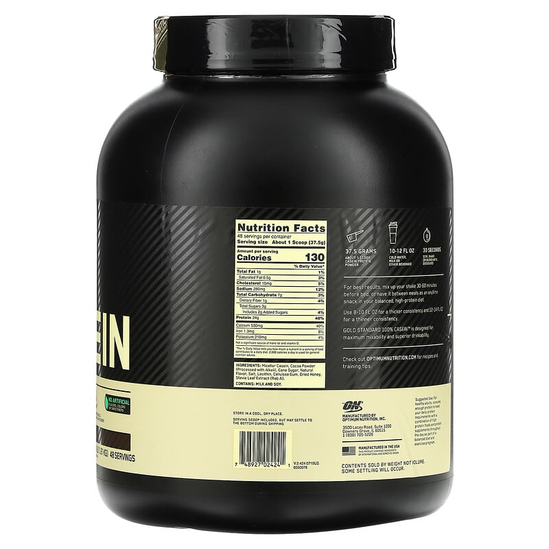 Optimum Nutrition Gold Standard 100% Casein Chocolate 4 lb (1.81 kg) 2 Thành phần vi chất của Optimum Nutrition Gold Standard 100% Casein Chocolate 4 lb (1.81 kg) 748927024241