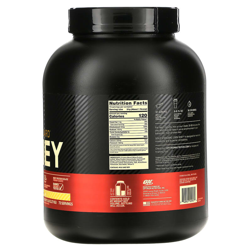 Optimum Nutrition Gold Standard 100% Whey Banana Cream 5 lb (2.27 kg) 2 Thành phần vi chất của Optimum Nutrition Gold Standard 100% Whey Banana Cream 5 lb (2.27 kg) 748927029574