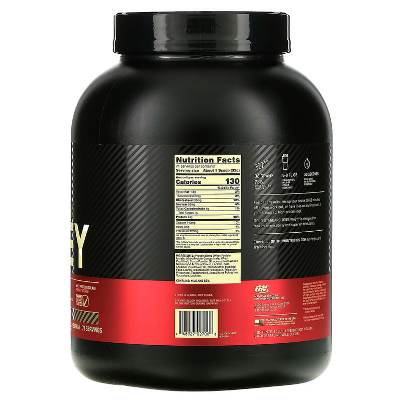 Optimum Nutrition Gold Standard 100% Whey Chocolate Coconut 5 lb (2.27 kg) 2 Thành phần vi chất của Optimum Nutrition Gold Standard 100% Whey Chocolate Coconut 5 lb (2.27 kg) 748927027068