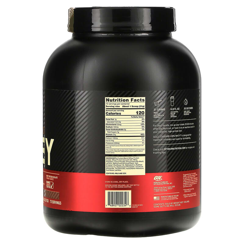 Optimum Nutrition Gold Standard 100% Whey Chocolate Malt 5 lb (2.27 kg) 2 Thành phần vi chất của Optimum Nutrition Gold Standard 100% Whey Chocolate Malt 5 lb (2.27 kg) 748927022346