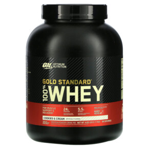Thực phẩm chức năng Optimum Nutrition Gold Standard 100% Whey Cookies & Cream 4.65 lb (2.11 kg) 748927028683