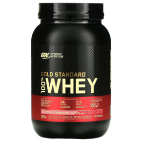 Thực phẩm chức năng Optimum Nutrition Gold Standard 100% Whey Delicious Strawberry 2 lb (907 g) 748927028645