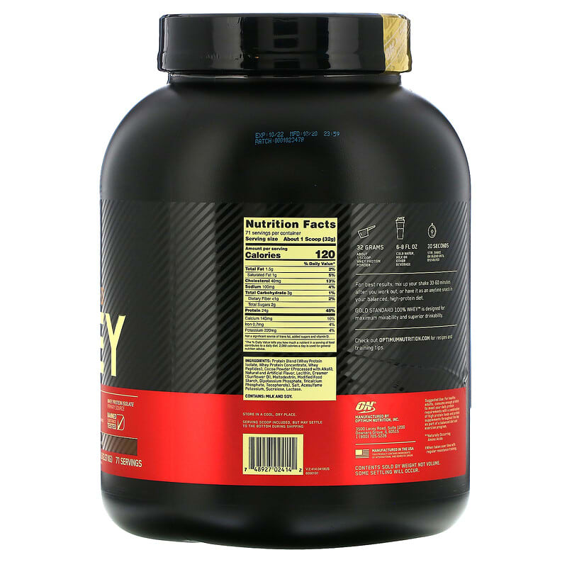 Optimum Nutrition Gold Standard 100% Whey Extreme Milk Chocolate 5 lb (2.27 kg) 2 Thành phần vi chất của Optimum Nutrition Gold Standard 100% Whey Extreme Milk Chocolate 5 lb (2.27 kg) 748927024142