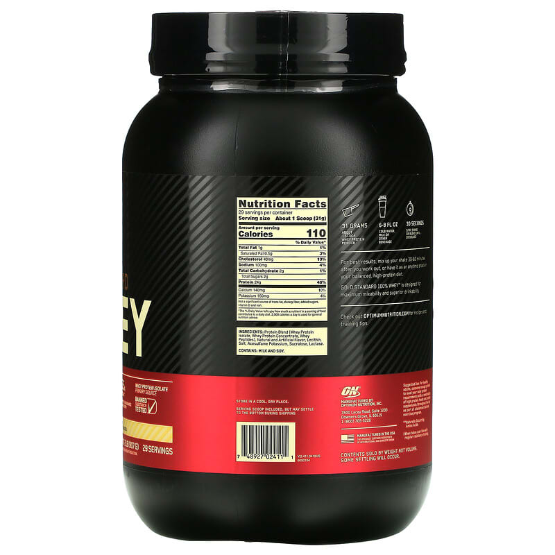 Optimum Nutrition Gold Standard 100% Whey French Vanilla Crème 2 lb (907 g) 2 Thành phần vi chất của Optimum Nutrition Gold Standard 100% Whey French Vanilla Crème 2 lb (907 g) 748927024111