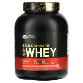 Thực phẩm chức năng Optimum Nutrition Gold Standard 100% Whey Strawberries & Cream 4.99 lb (2.26 kg) 748927062045