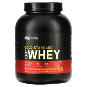 Thực phẩm chức năng Optimum Nutrition Gold Standard 100% Whey Strawberry Banana 5 lb (2.27 kg) 748927029864