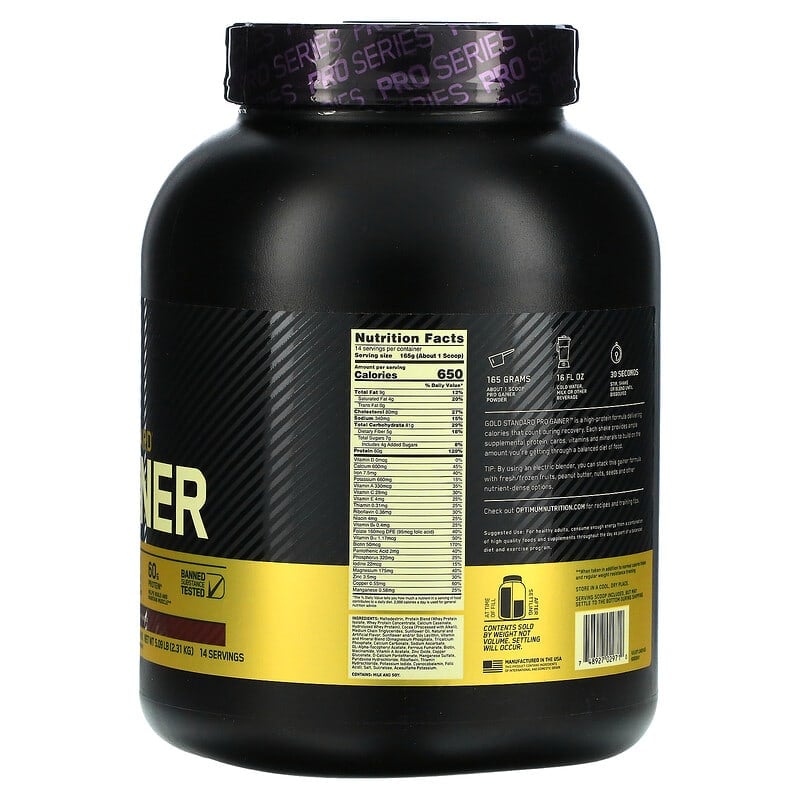 Optimum Nutrition Gold Standard Pro Gainer Double Chocolate 5.09 lb (2.31 kg) 2 Thành phần vi chất của Optimum Nutrition Gold Standard Pro Gainer Double Chocolate 5.09 lb (2.31 kg) 748927029710